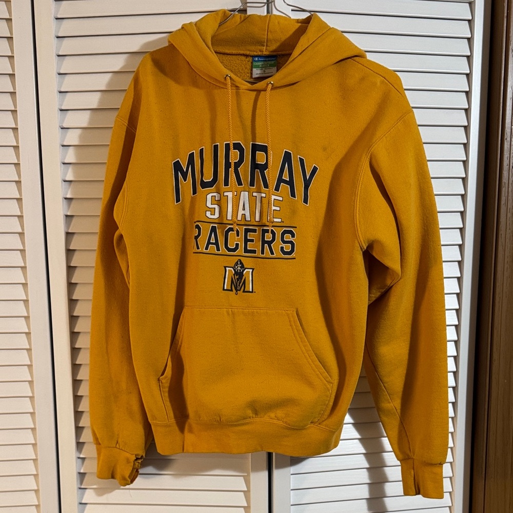 Champion Yellow Hoodie with Murray State Racers Logo